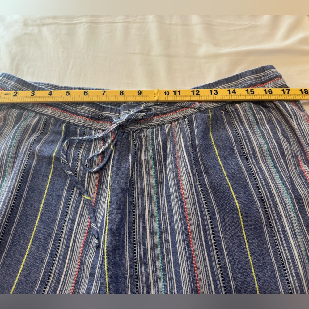 Charter Club Navy Striped Men’s Sweatpants with Multicolor Pinstripes - Picture 3 of 6